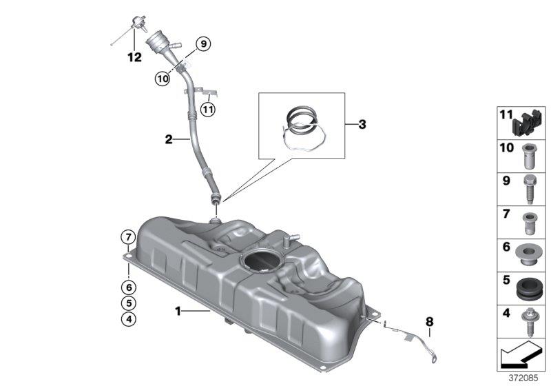 Diagram Fuel tank for your 2020 BMW Z4 Convertible 30i 
