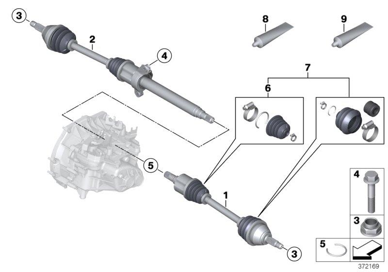 Diagram Drive Shaft for your MINI