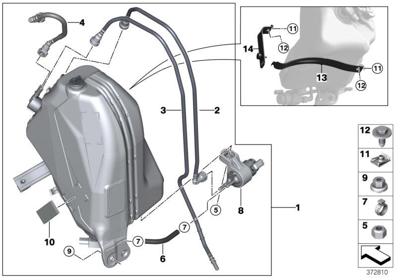 Diagram SCR container passive for your BMW M6  