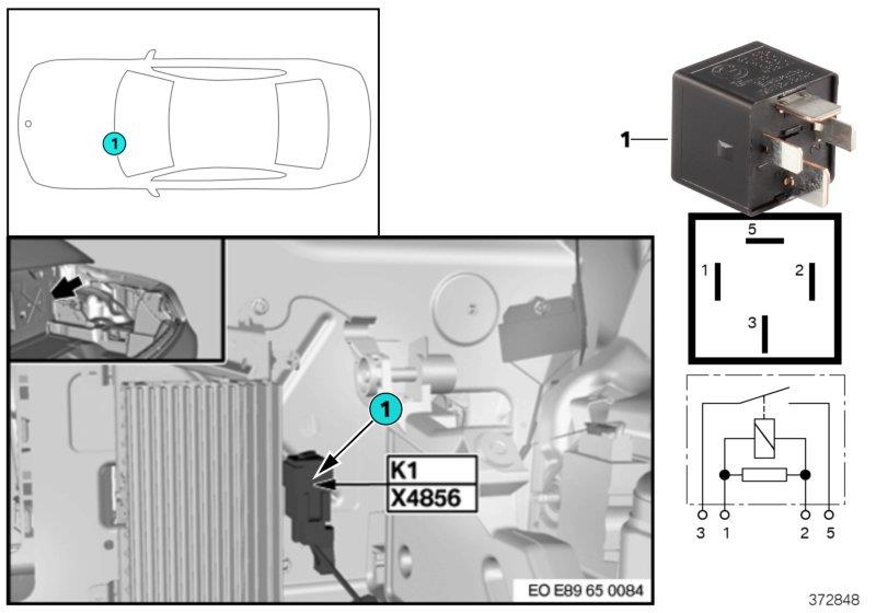 Diagram Relay for amplifier K1 for your BMW