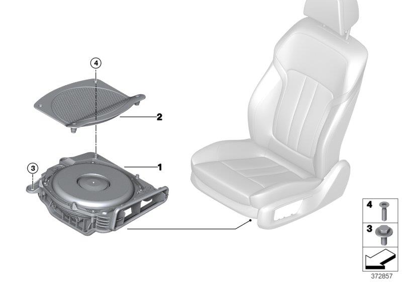 Diagram Components central bass for your 2008 BMW M6   