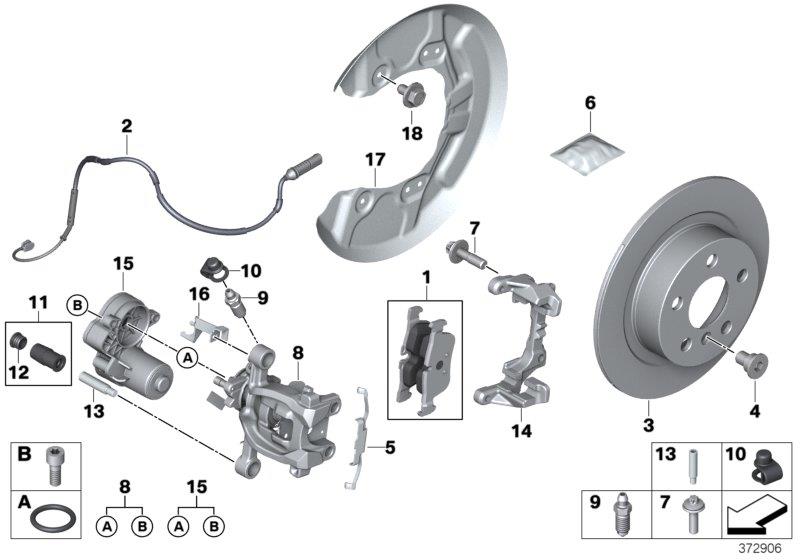 Le diagramme Frein de roue arrière pour votre BMW