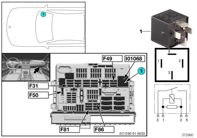 Diagram Relay Terminal 30G I01068 for your 2013 BMW M3   