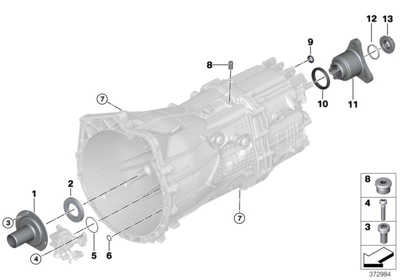 Le diagramme GS6-45BZ joints / pces rapportées pour votre BMW