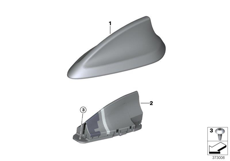 Diagram Single parts antenna for your 2010 BMW M6   