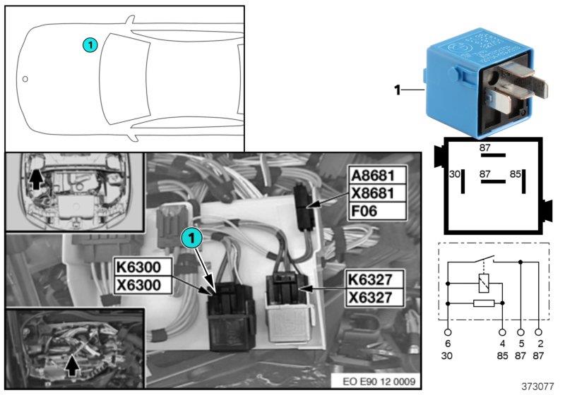 Diagram Relay DME K6300 for your 2012 BMW 328xi   