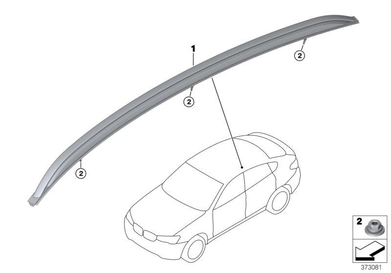 Diagram Retrofit, roof rail for your BMW X3  