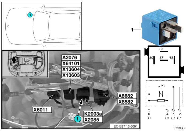 Diagram Relay DDE K2003a for your BMW