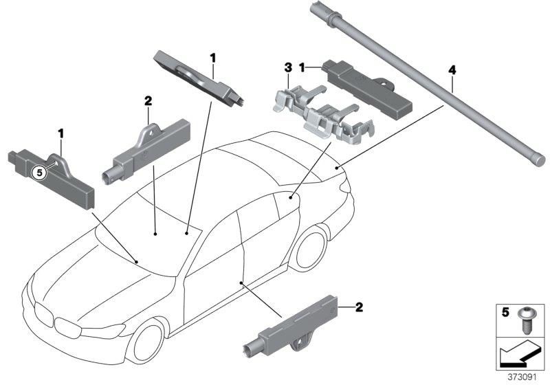 Le diagramme Pièces d"antenne Accès Confort pour votre BMW 750i  