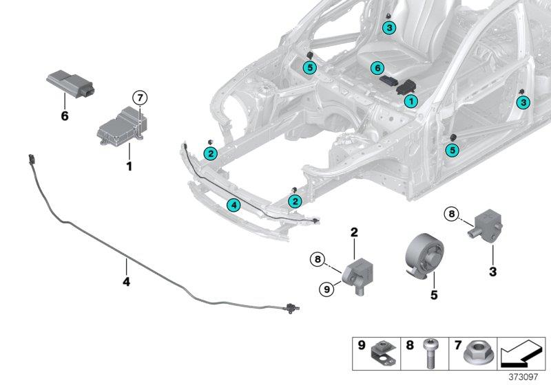 Diagram Electric parts airbag for your BMW X3  