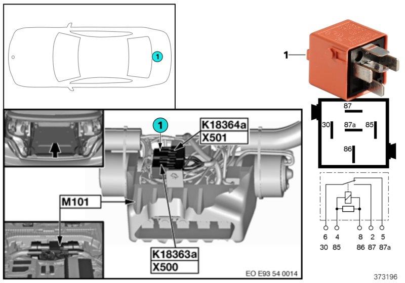 Diagram Relay for hardtop drive 2 K18364a for your BMW 328i  