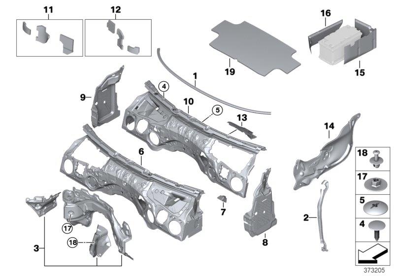 Diagram SOUND INSULATING FRONT for your BMW M3  
