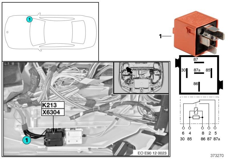 Diagram Relay for electric vacuum pump K213 for your 2013 BMW 128i   
