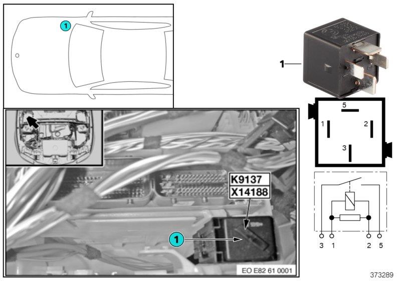 Diagram Relay for electric fan K9137 for your 2006 BMW 325i   