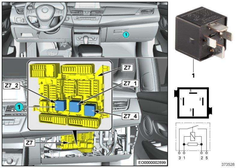 Diagram Relay, Terminal 15N Z7_2 for your 2017 BMW X1   