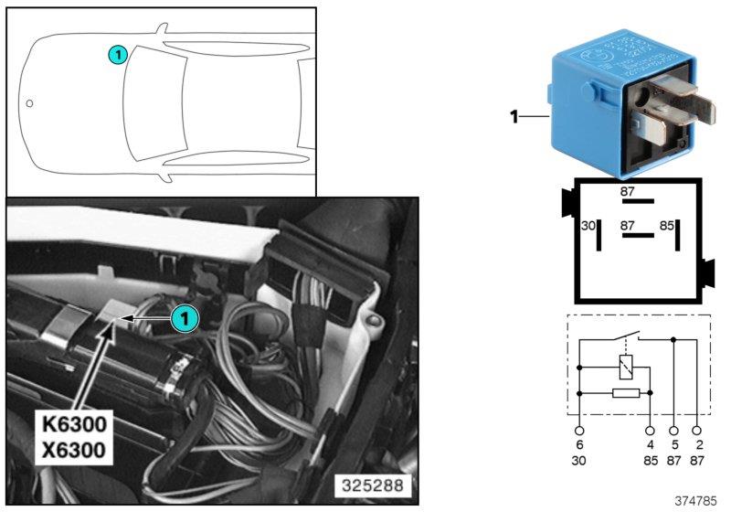 Diagram Relay DME K6300 for your BMW