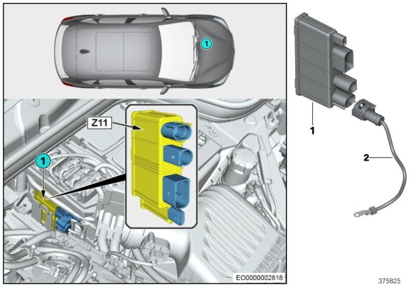 Diagram Integrated supply module Z11 for your BMW X1  