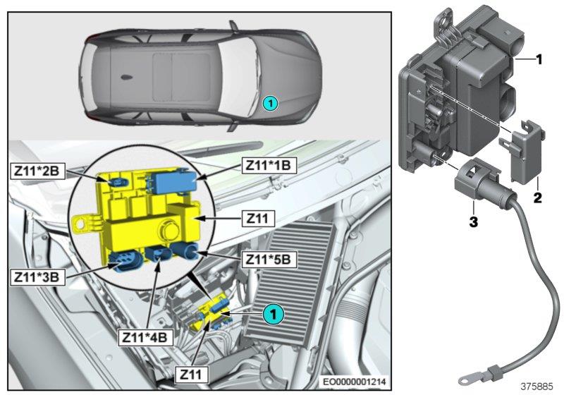 Diagram Integrated supply module Z11 for your 2011 BMW Z4   