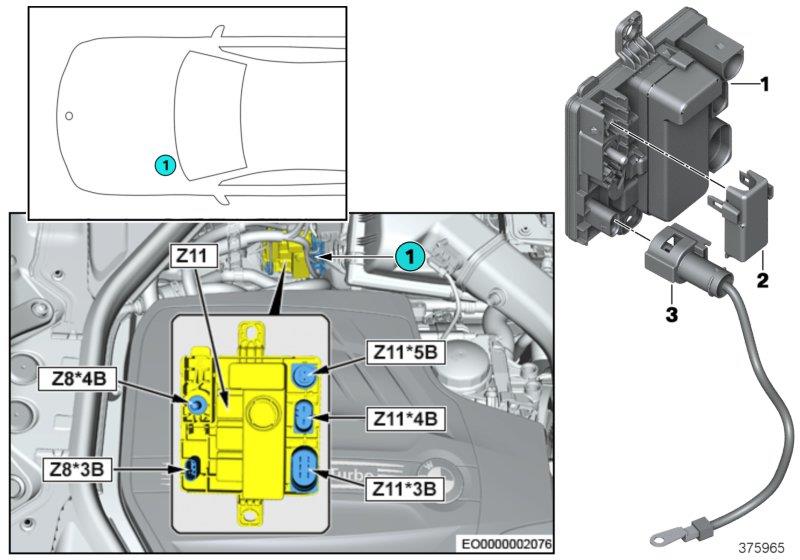 Diagram Integrated supply module Z11 for your BMW