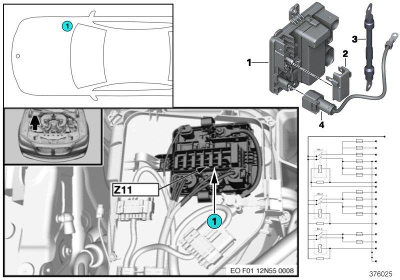 Diagram Integrated supply module Z11 for your 1996 BMW