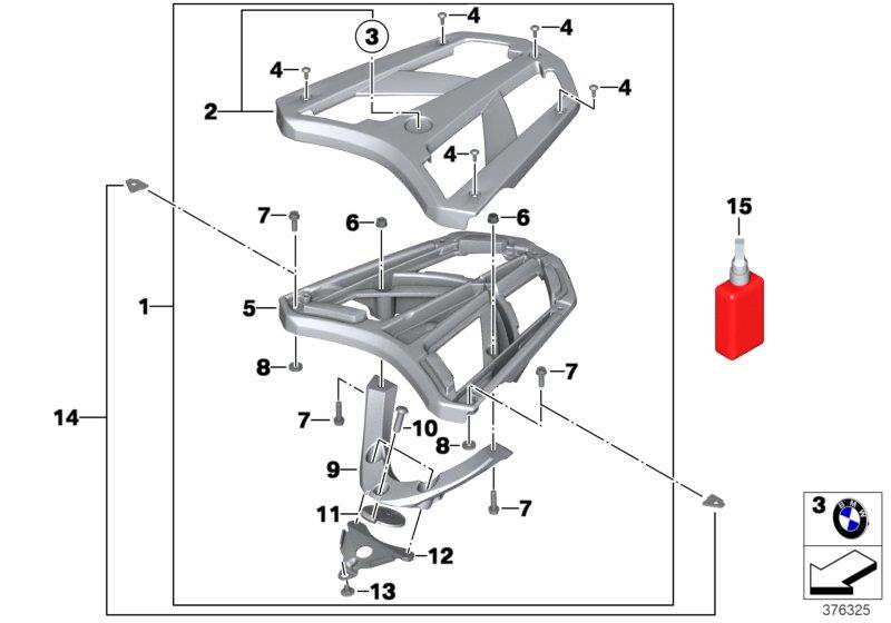 Diagram Luggage grid for your 2012 BMW C600 Sport   