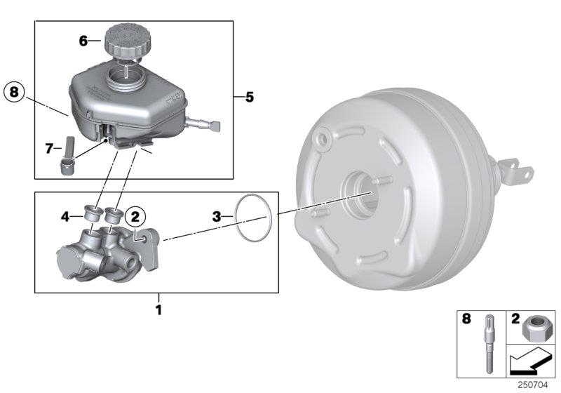 Full size assembly image of Maitre-cylindre de frein (1/2)