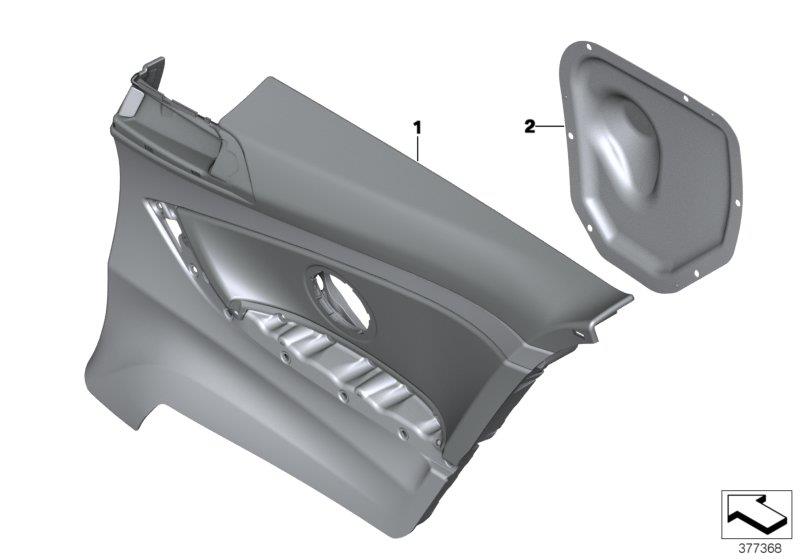 Diagram Lateral trim panel rear for your BMW