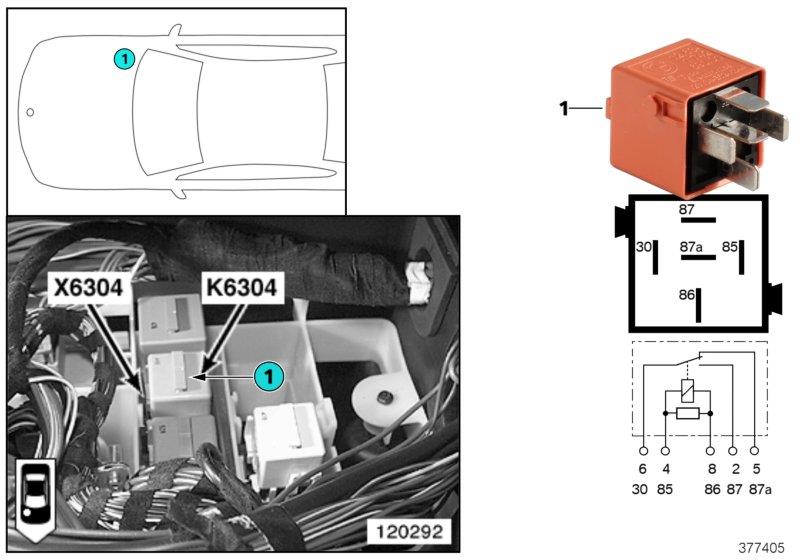 Diagram Secondary air injection pump relay K6304 for your 2000 BMW X5   