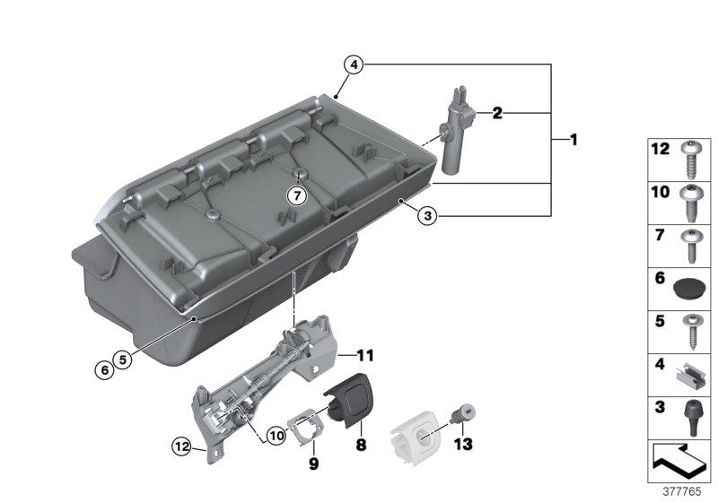 Diagram GLOVE BOX for your 2009 BMW M6   