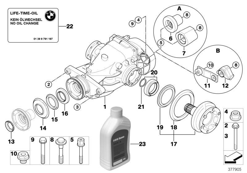 Diagram DIFFERENTIAL-DRIVE/OUTPUT for your 2010 BMW 135i   