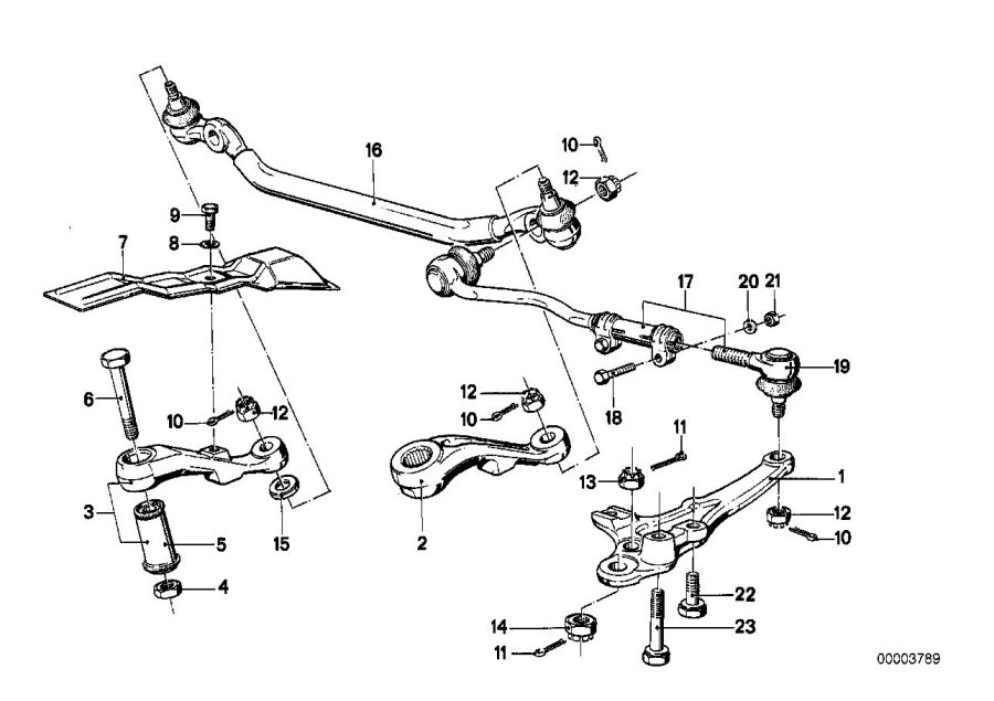 Diagram Steering LINKAGE/TIE rods for your BMW