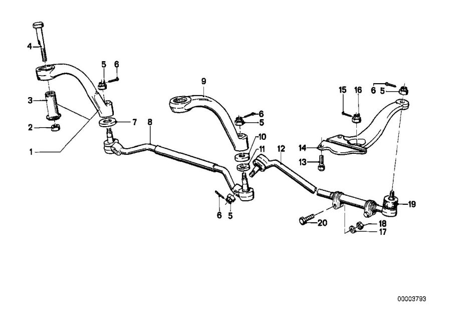 Diagram Steering LINKAGE/TIE rods for your 2013 BMW