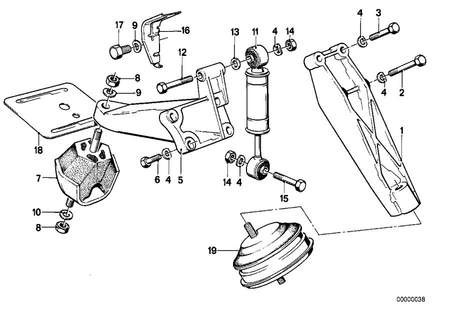 Diagram Engine Suspension / Damper for your 2010 BMW M6   