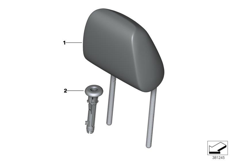 Diagram Seat, front, head restraint for your 2007 BMW M6   