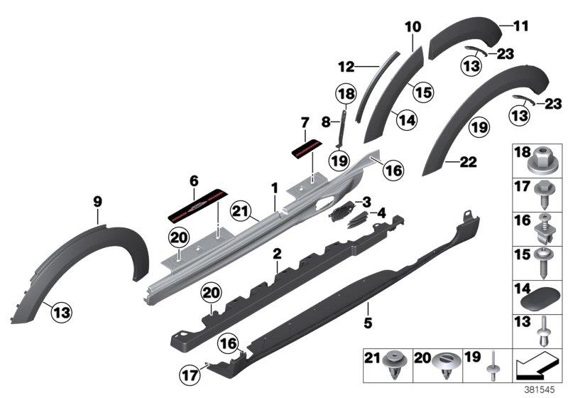 Diagram Cover door sill / wheel arch for your MINI