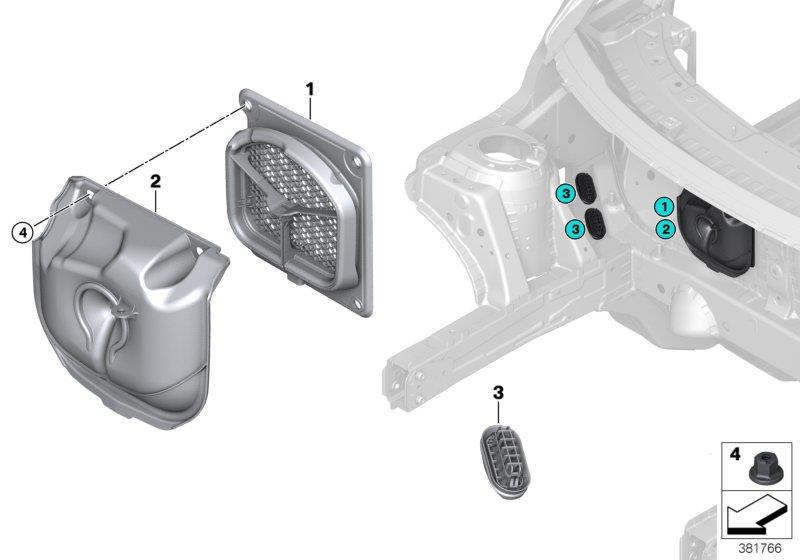 Diagram Outside air duct with water separator for your BMW