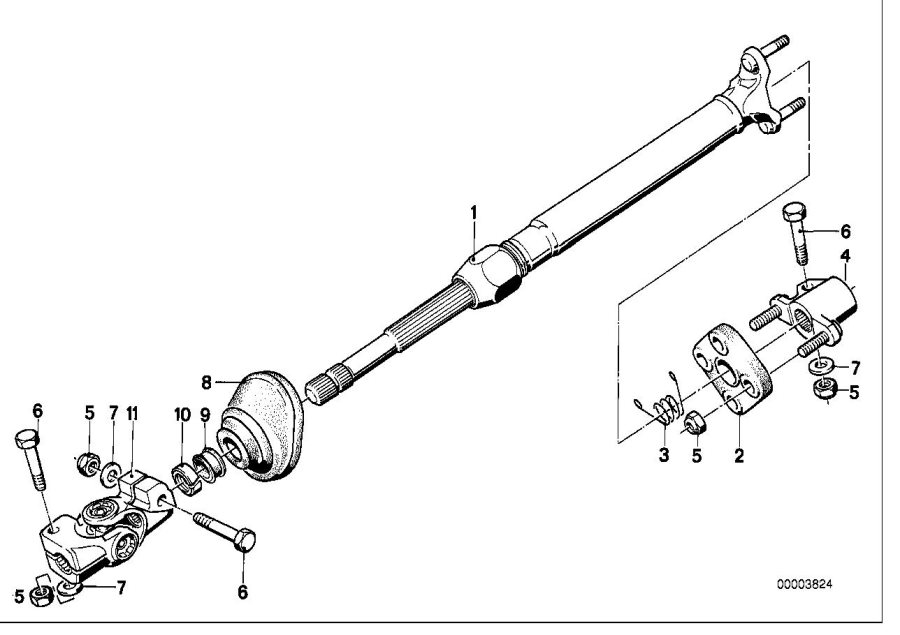 Diagram STEER.COL.-LOWER JOINT ASSY for your 2023 BMW X3  30eX 