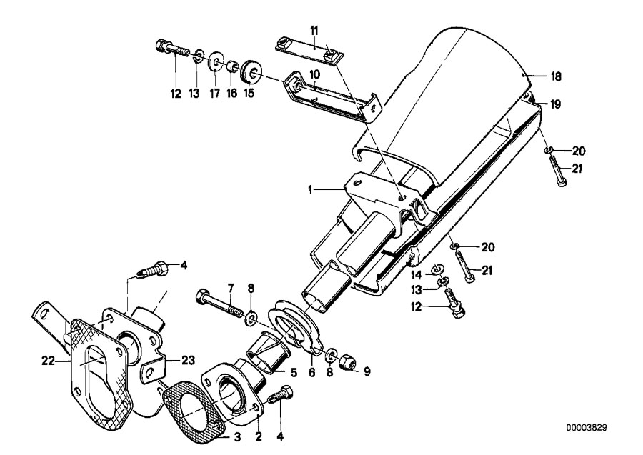 Diagram Steering COLUMN-TUBE/TRIM panel for your BMW