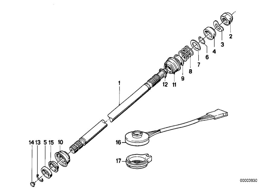 Diagram STEER.COL.-STEER. SPIN. UPPER for your 2013 BMW 750LiX Automatic Sedan 