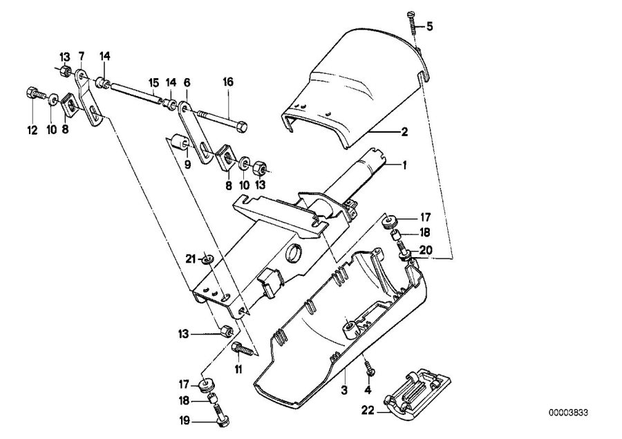 Le diagramme COLONNE DE DIRECTION-COL.CREUSE/REVETEME pour votre BMW