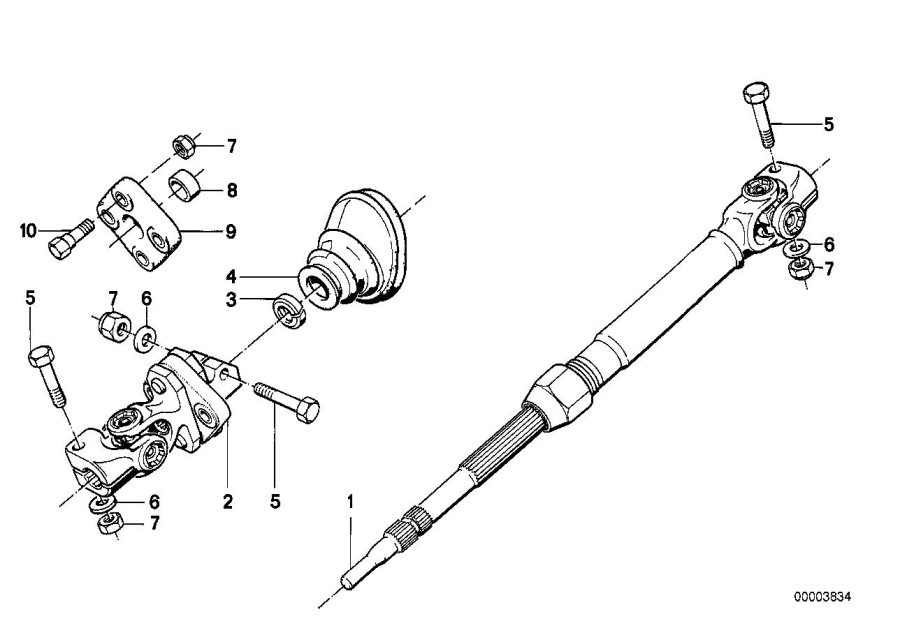 Diagram STEER.COL.-LOWER JOINT ASSY for your 2023 BMW X3  30eX 