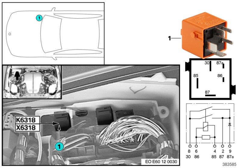 Diagram Relay for hydraulic pump SMG K6318 for your BMW