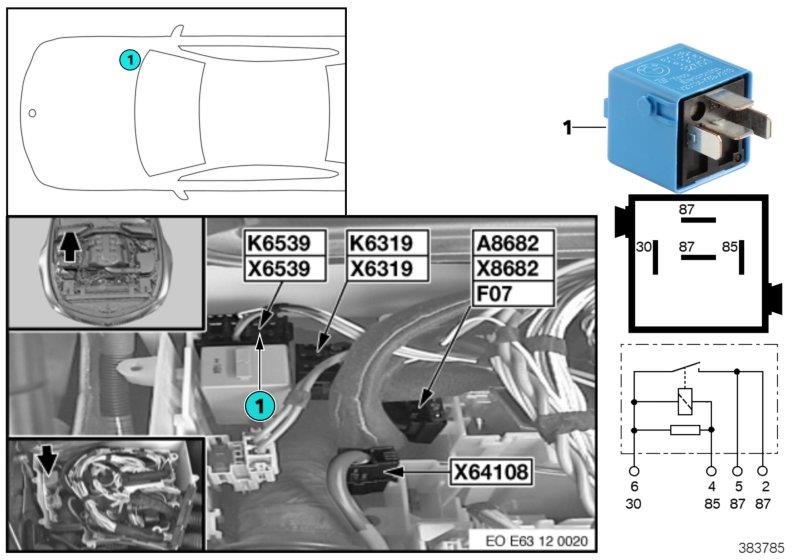 Diagram Relay for PCV heater K6539 for your BMW