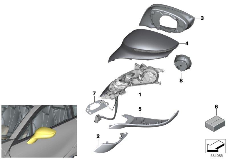 Diagram Outside mirror for your BMW