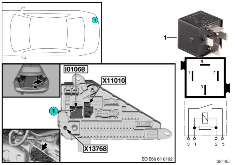 Diagram Relay Terminal 30G I01068 for your 2006 BMW M5   