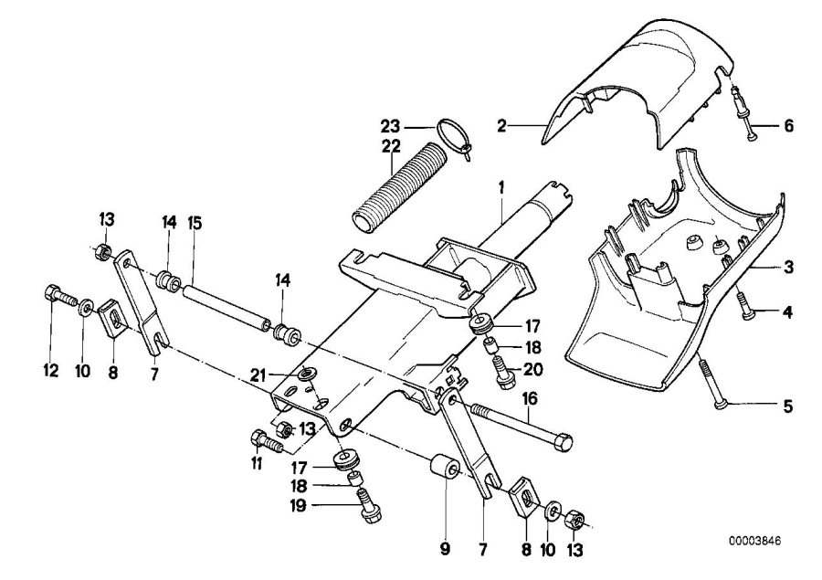 Diagram Steering COLUMN-TUBE/TRIM panel for your BMW