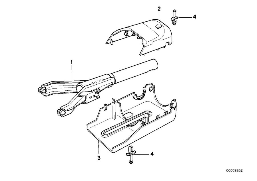 Diagram Steering COLUMN-TUBE/TRIM panel for your BMW