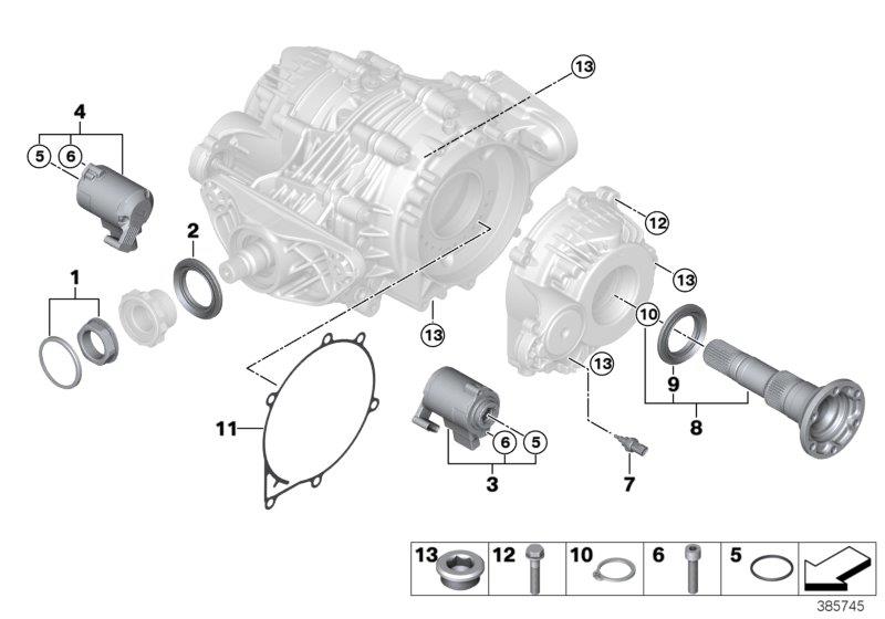 Diagram Rear differential QMV single parts for your 2018 BMW X5  M 