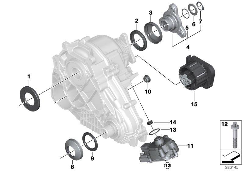 Diagram Transfer case single parts ATC 45L for your 2014 BMW 335i   