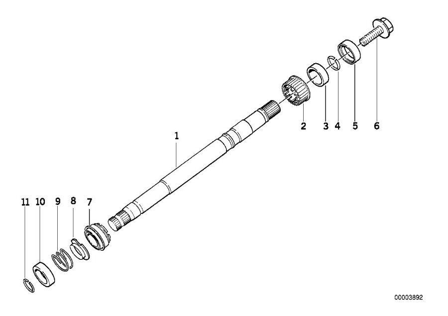 Diagram STEER.COL.-STEER. SPIN. UPPER for your BMW M6  